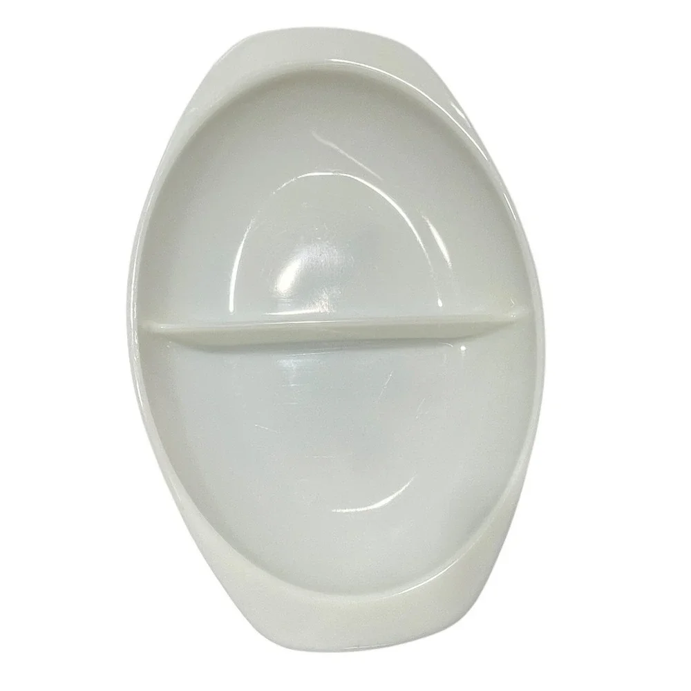 Pyrex 1063 White‎ Milk Glass Divided Oval Casserole Dish 1.5 Qt Made in USA
