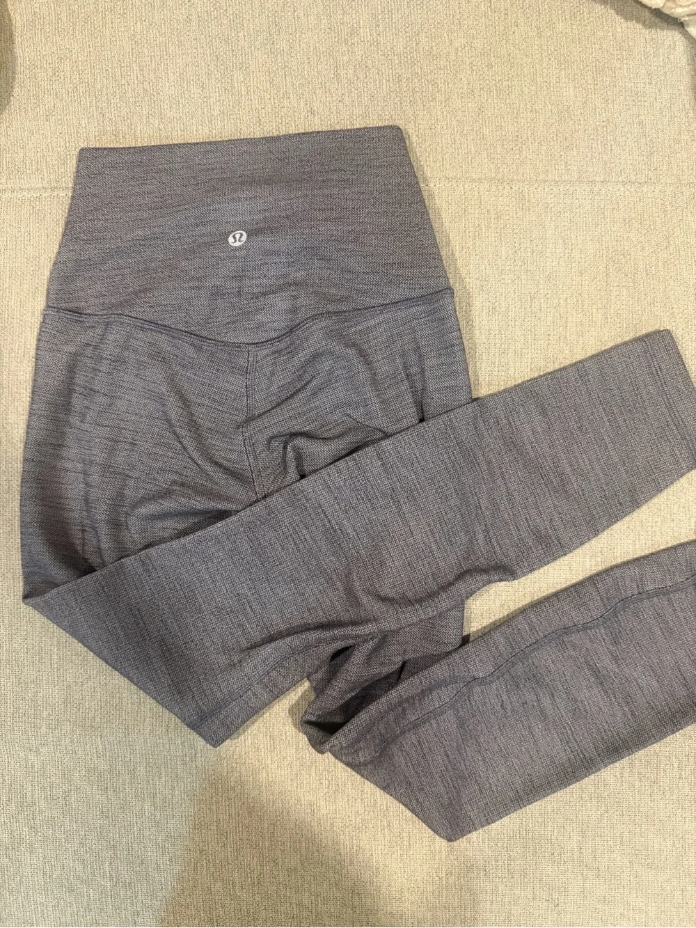 Lululemon High-Rise Gray Leggings And a Tank Top