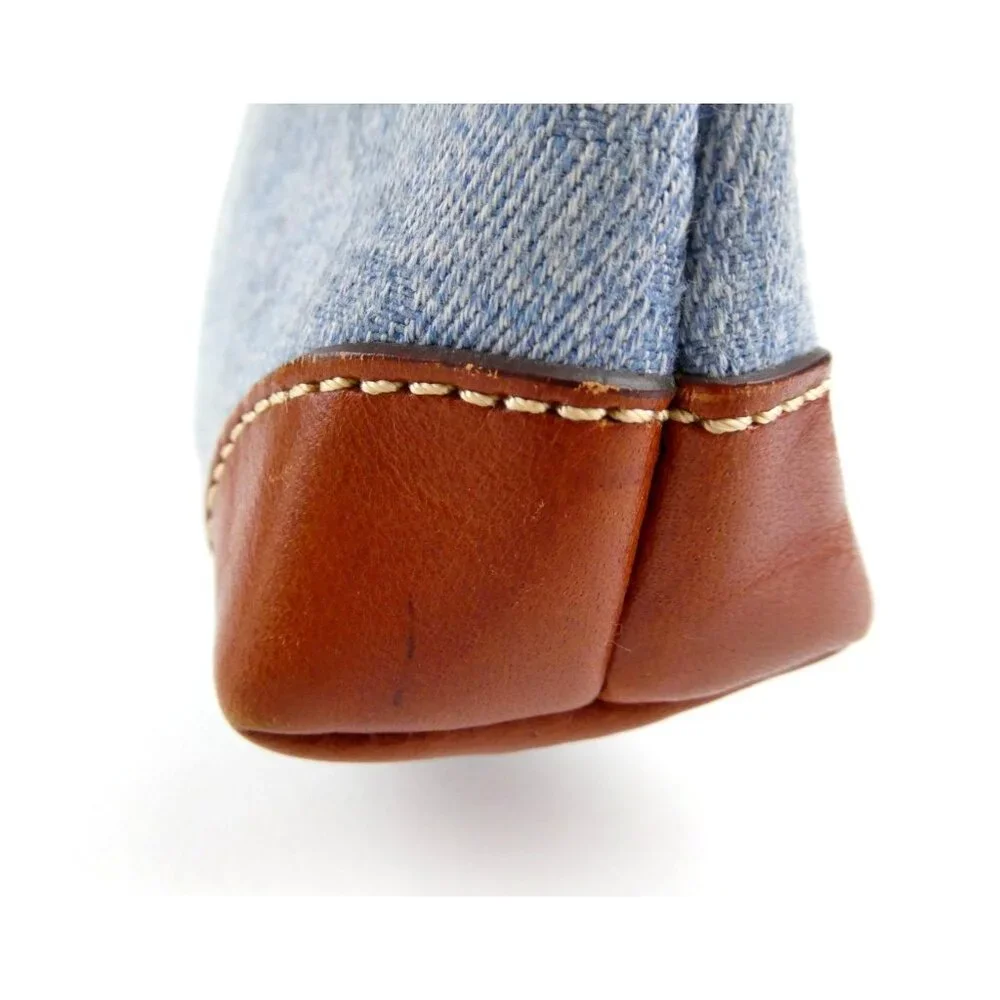 Dooney & Bourke Denim &‎ Leather Coin Purse Pouch