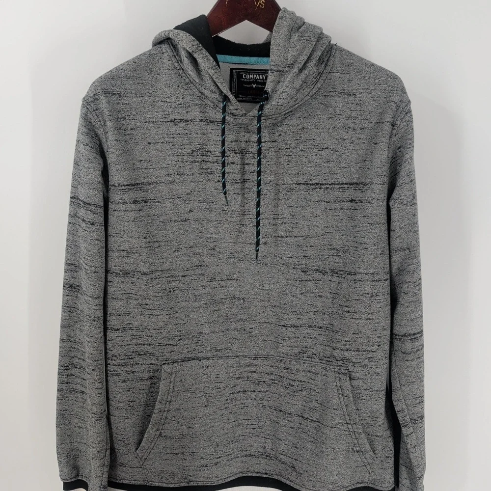 Company Eighty One Kangaroo Pocket Modern‎ Pullover Hoodie Heather Gray Size L