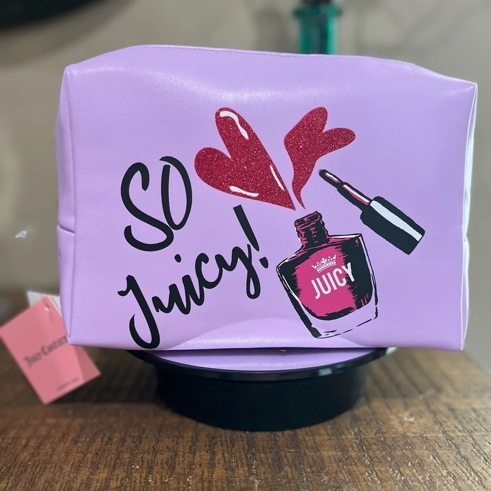 Juicy Couture Purple Cosmetic Bag, new!