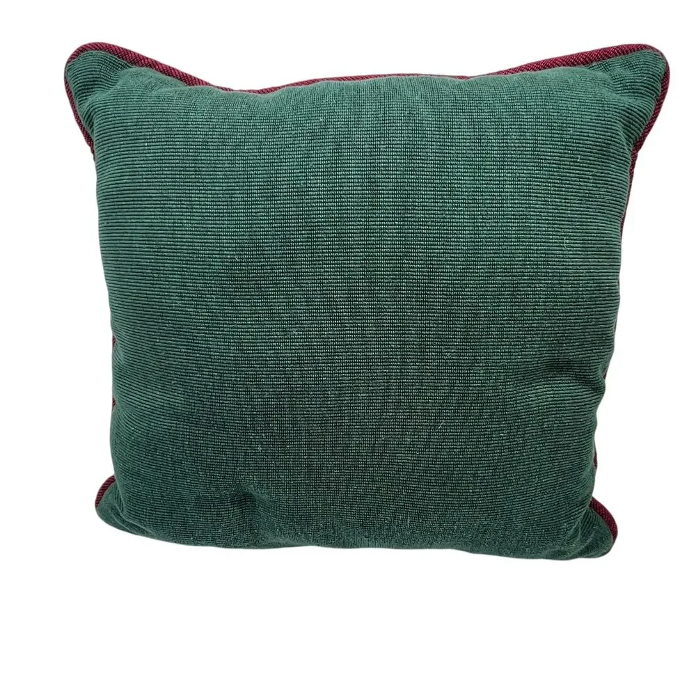 Vintge Angel Tapestry Christmas Throw Pillow 16x16 Holly French Horn‎