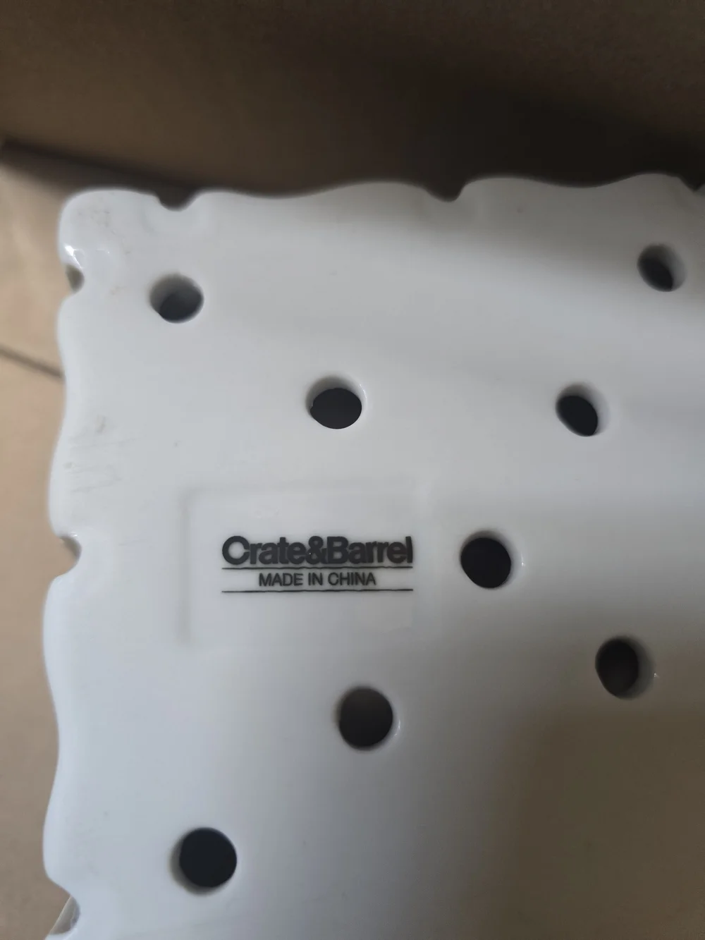Crate&Barrel glazed white