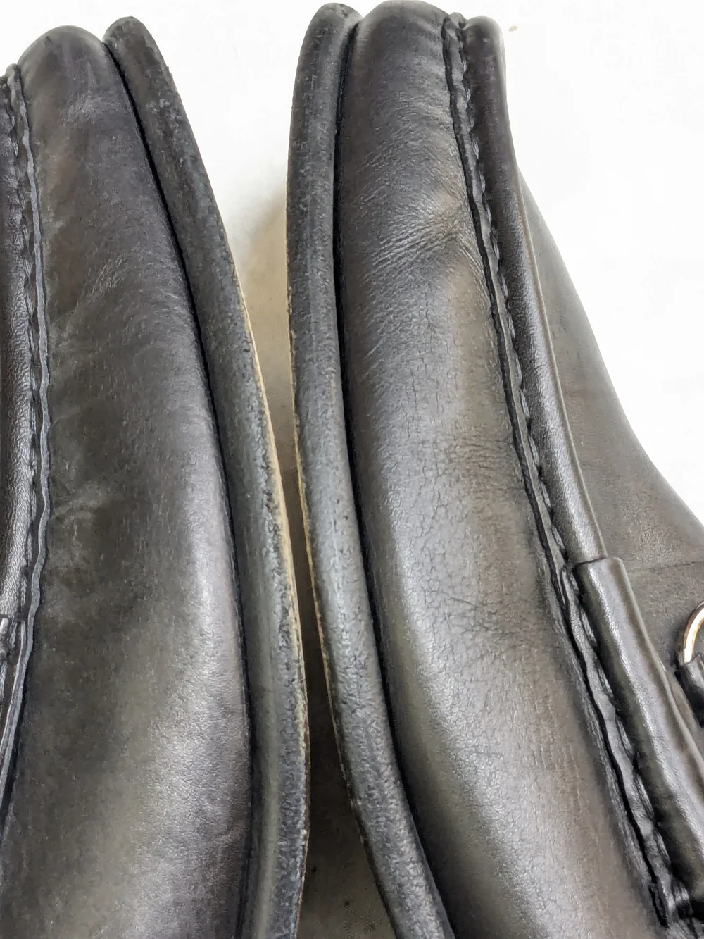 Gucci Men’s Black Leather Horsebit Loafers 13 D