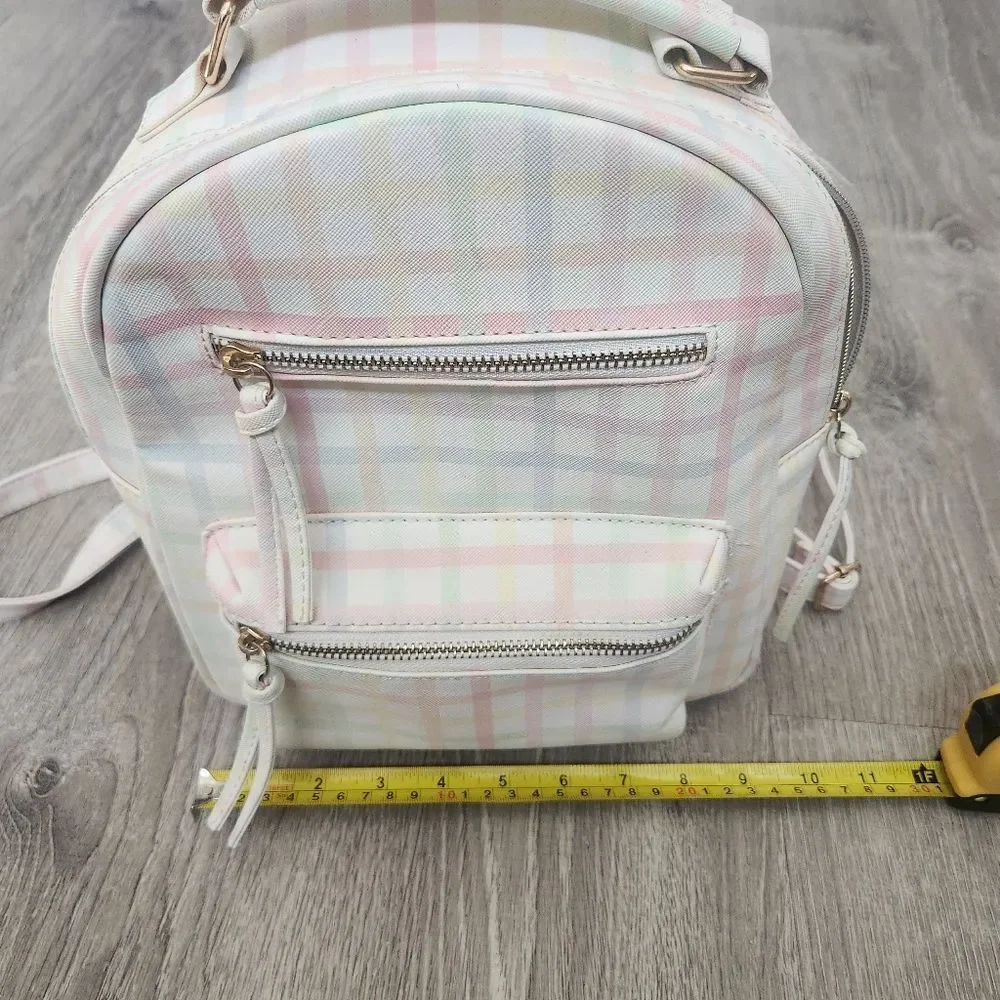 Multi-Color Under One Sky Women's Small Backpack Bag Zipper Pockets Strap Handle