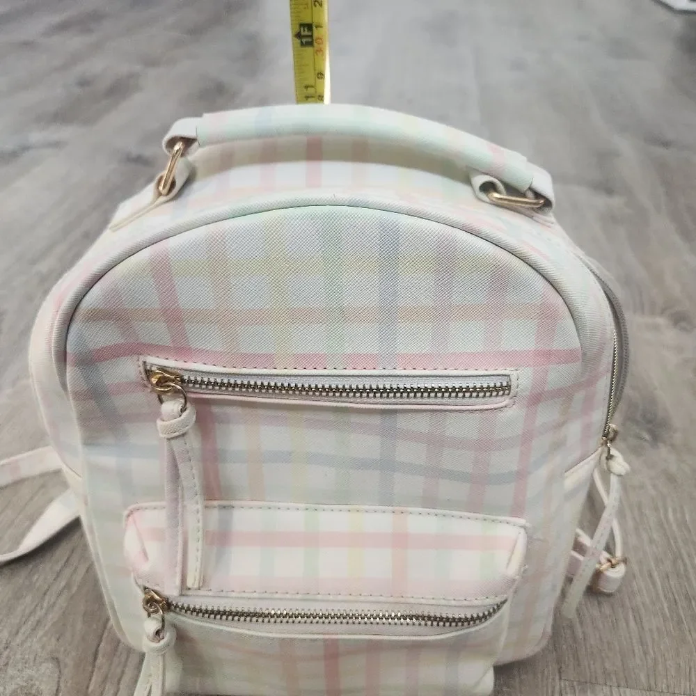 Multi-Color Under One Sky Women's Small Backpack Bag Zipper Pockets Strap Handle