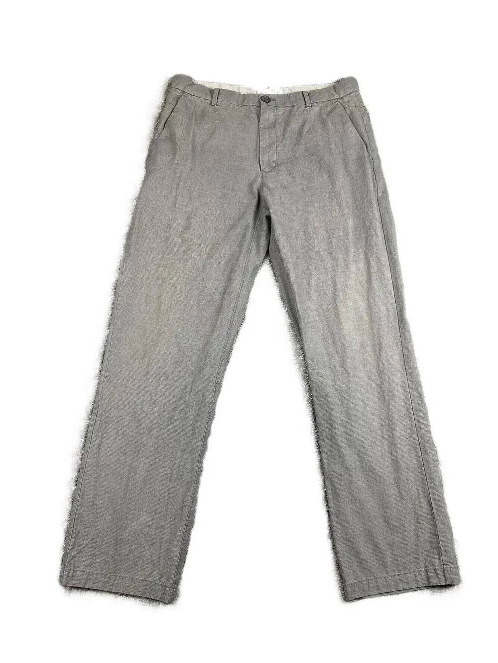 Calvin Klein Mens Gray Textured Chino Pants 100% Cotton Straight Leg 31x32