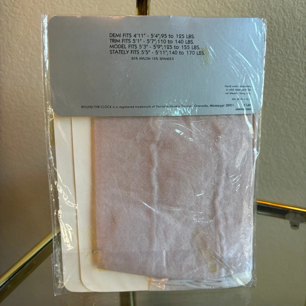 Vintage Round The Clock Ultra‎ Sheer Control Top Pantyhose Demi Ice