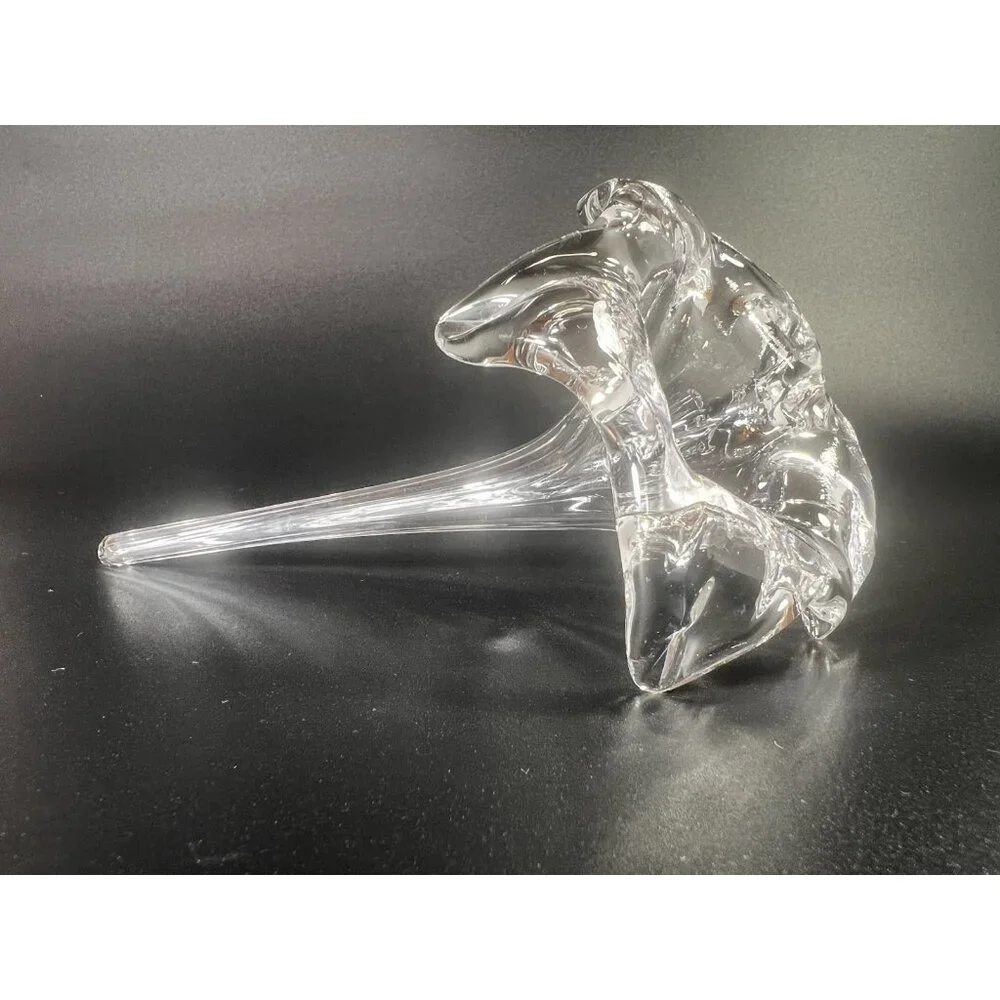 Flower Stem Bud Vase Glass or Lily Paperweight,‎ Elegant Vintage Centerpiece