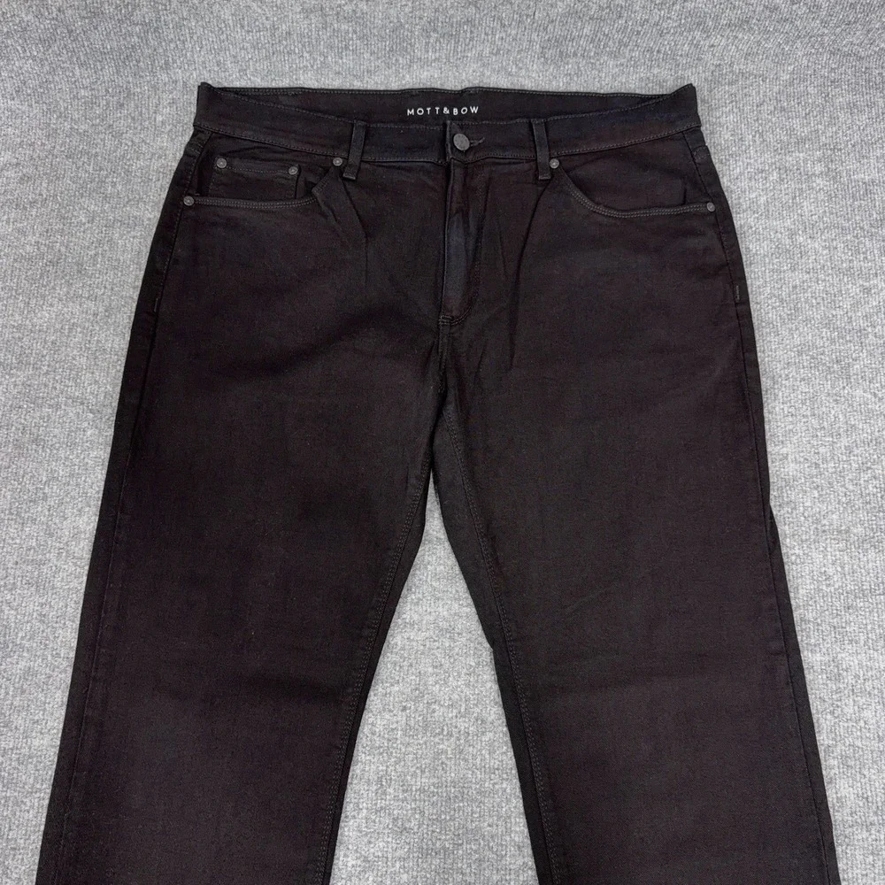 Mott and Bow Jeans Men 36x30 (FIT 38x31) Black Slim Jay Rins Stretch