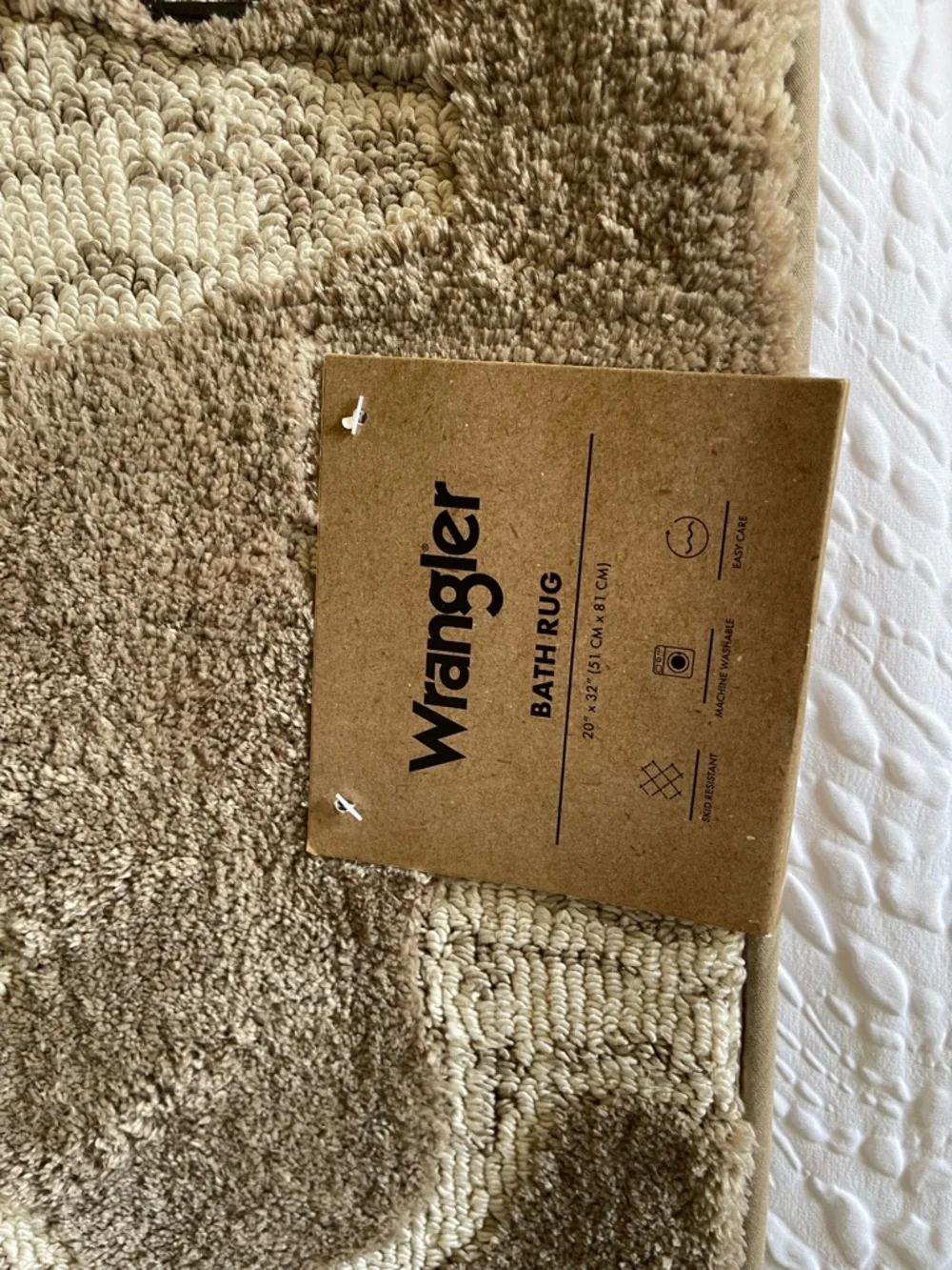 Wrangler Light Brown STEER Bathroom Rug Mat 20” x 31” - NWT **