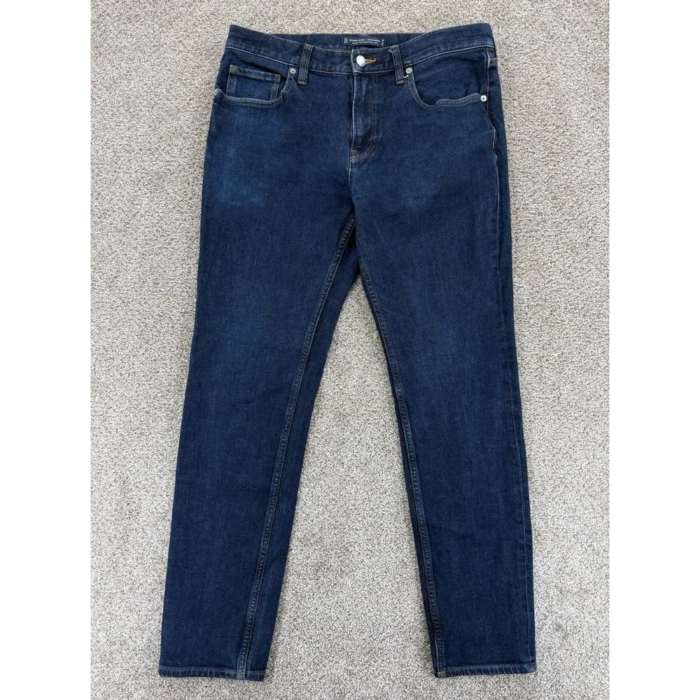 Everlane Uniform Slim 4-Way Stretch Organic Jean Mens 33x29* Blue Rinse Workwear