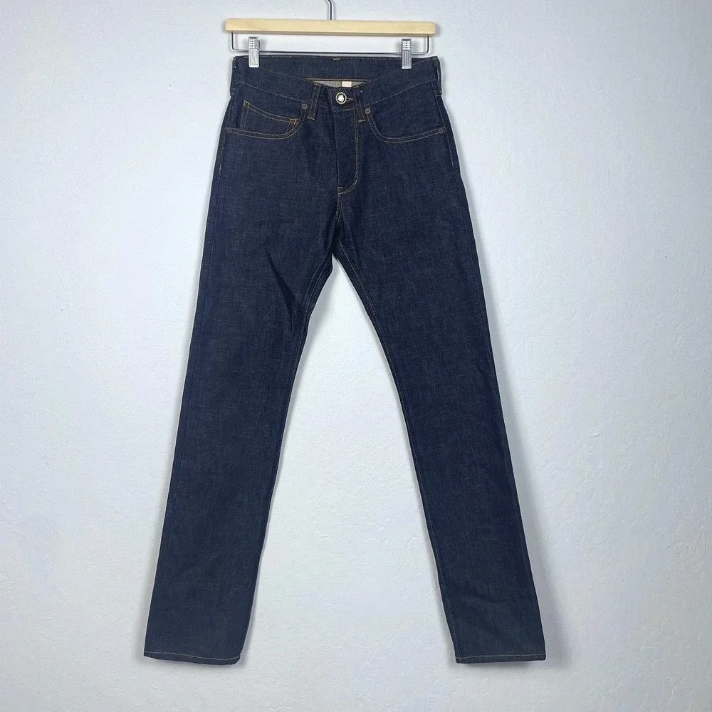 Dillon Montara Selvaged Denim Dark Raw Wash Straight Leg Blue Size‎ 28x32