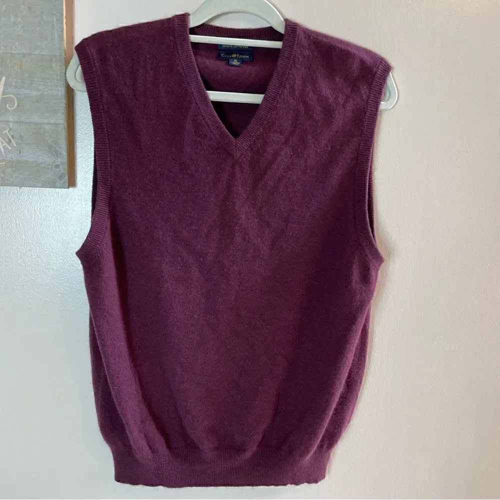 CLUB ROOM CASHMERE VEST