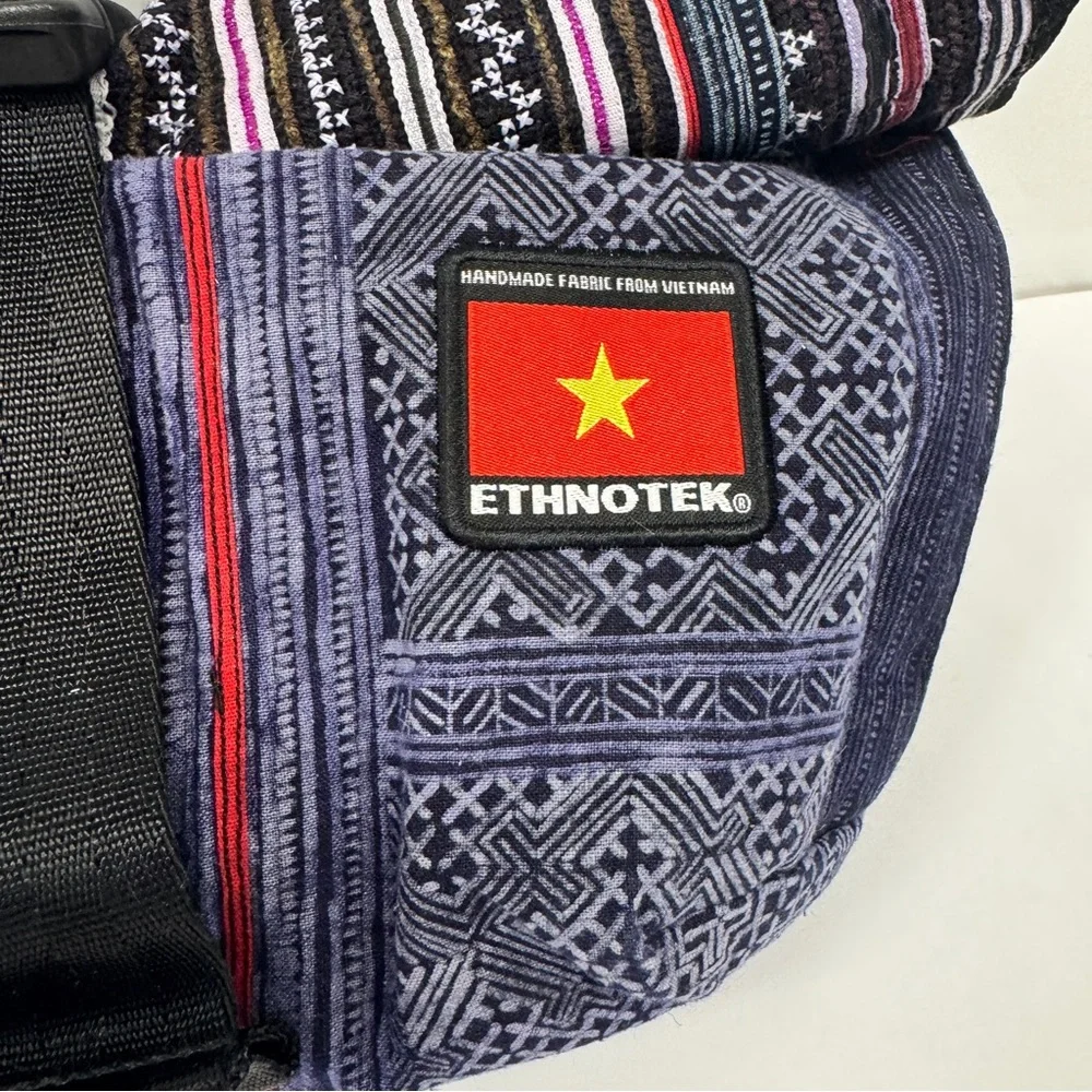 Ethnotek Multi Colored Crossbody Bag, Hand Woven Fabric sling bag Vietnam‎