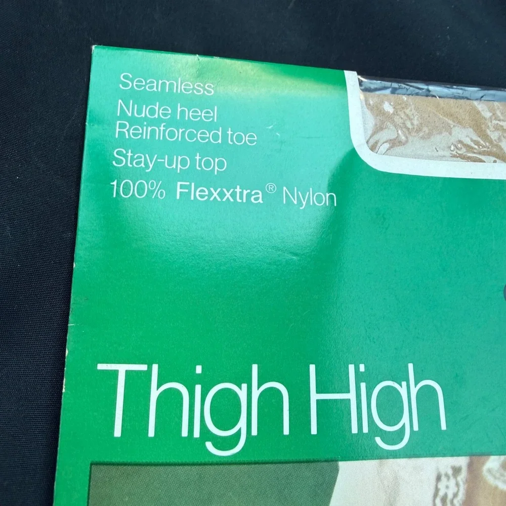 Vintage JCPenney Thigh‎ High Stockings Queen Beige Nylon NOS USA Sealed