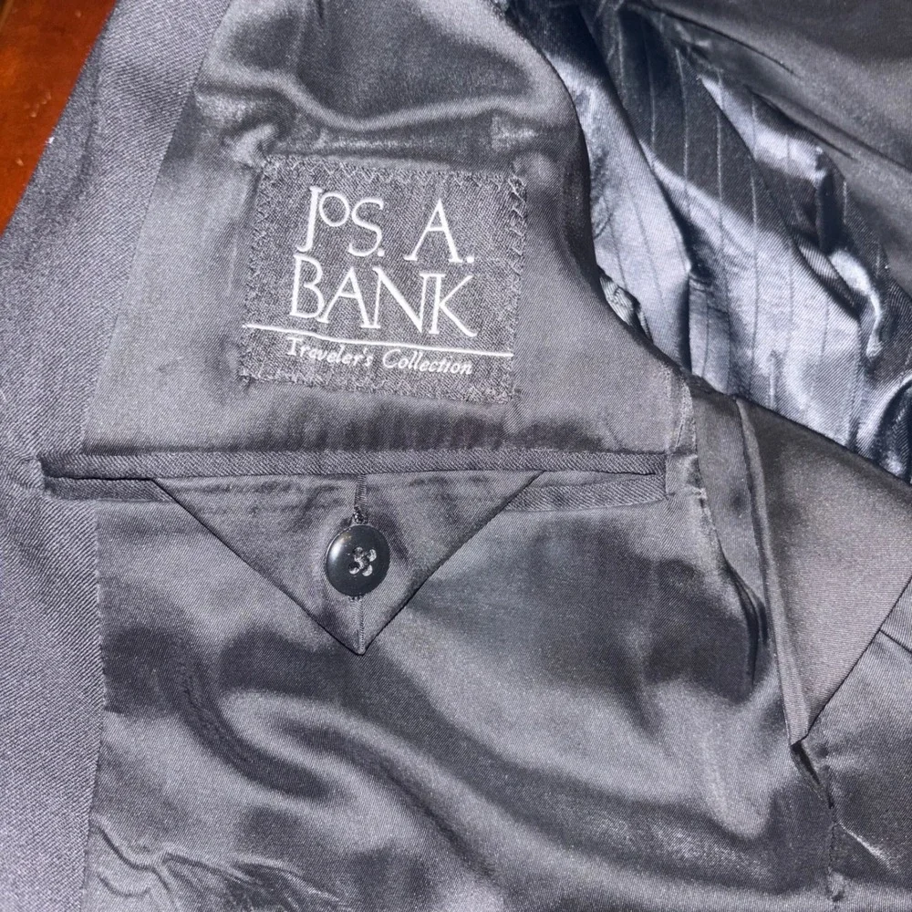 Jos A Bank | Travelers Collection | Black Wool Blazer |‎ Men's 42L