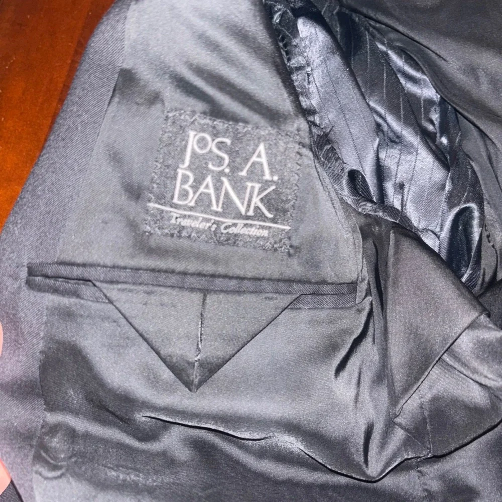 Jos A Bank | Travelers Collection | Black Wool Blazer |‎ Men's 42L