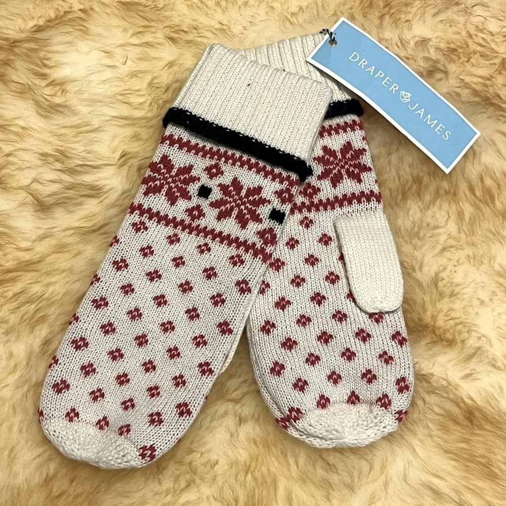 Draper James Fair‎ Isle Mittens – Willow White NWT