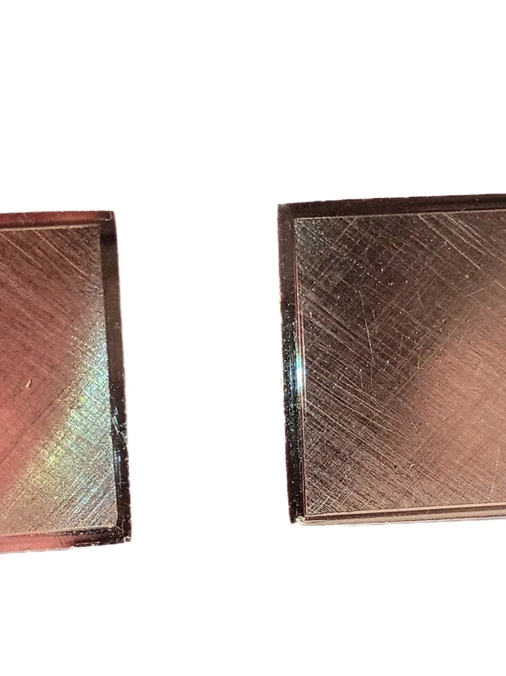 Square Dante Cufflinks in Silver Tone Metal