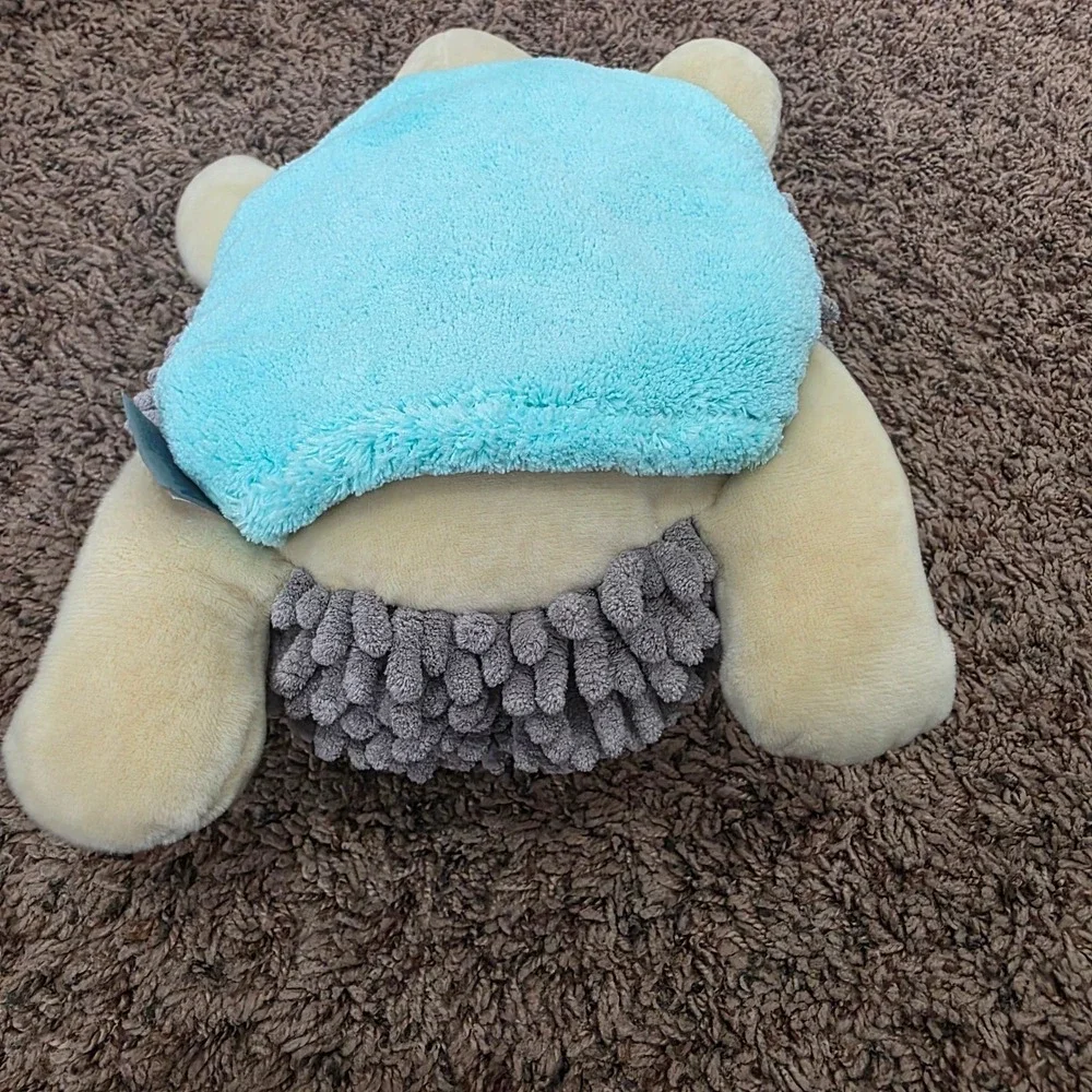 Norwex Kids Pet-To-Dry Hedgehog Dusting Mitt Microfiber BacLock Grey Aqua