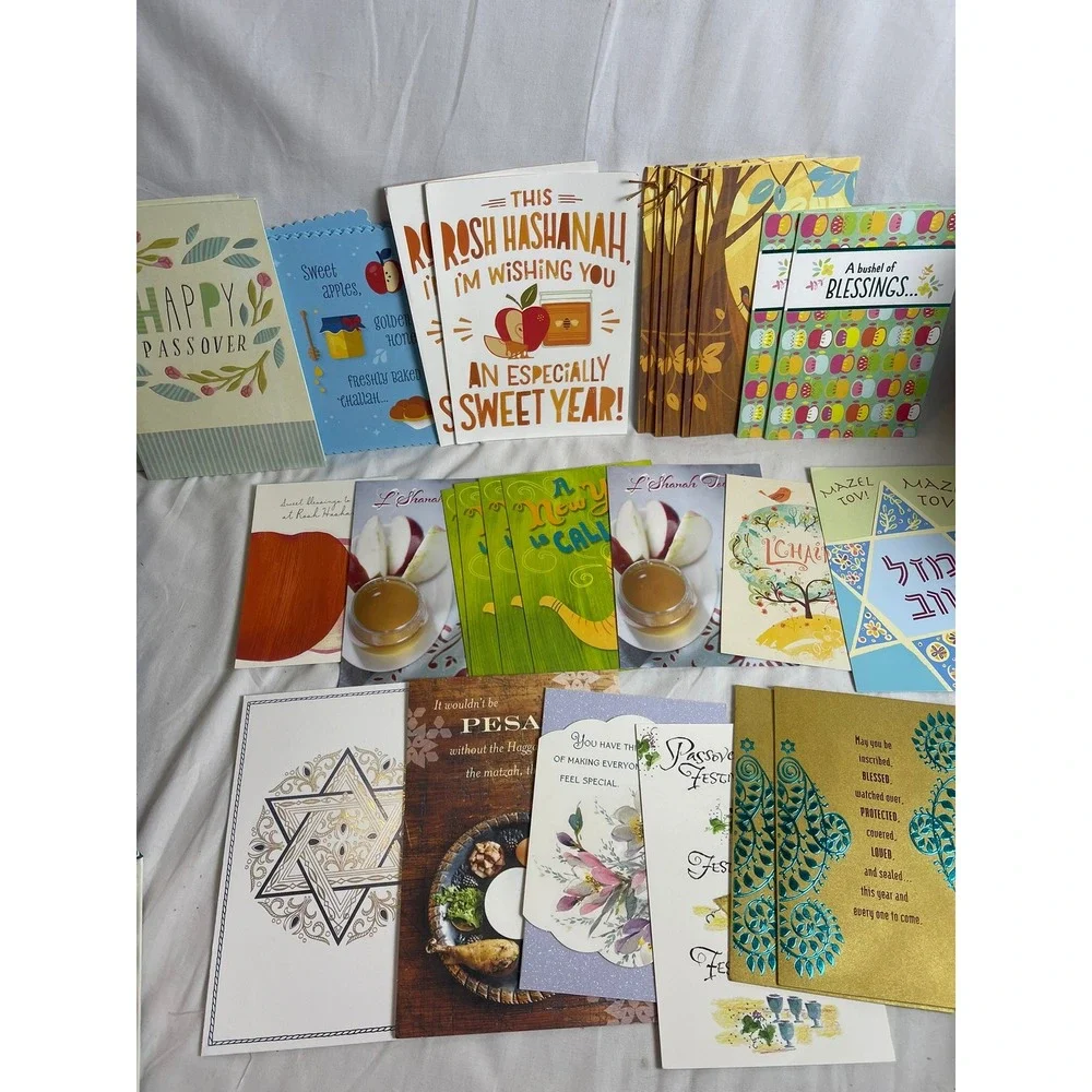 Bulk Greeting‎ Card Lot Rosh Hashanah Passover Mazel Tov Birthday Wedding 50+pc