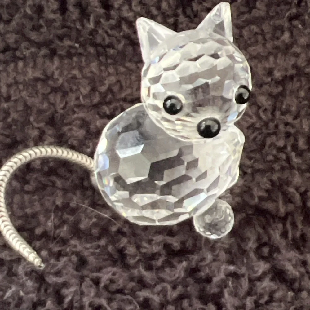 Swarovski crystal cat