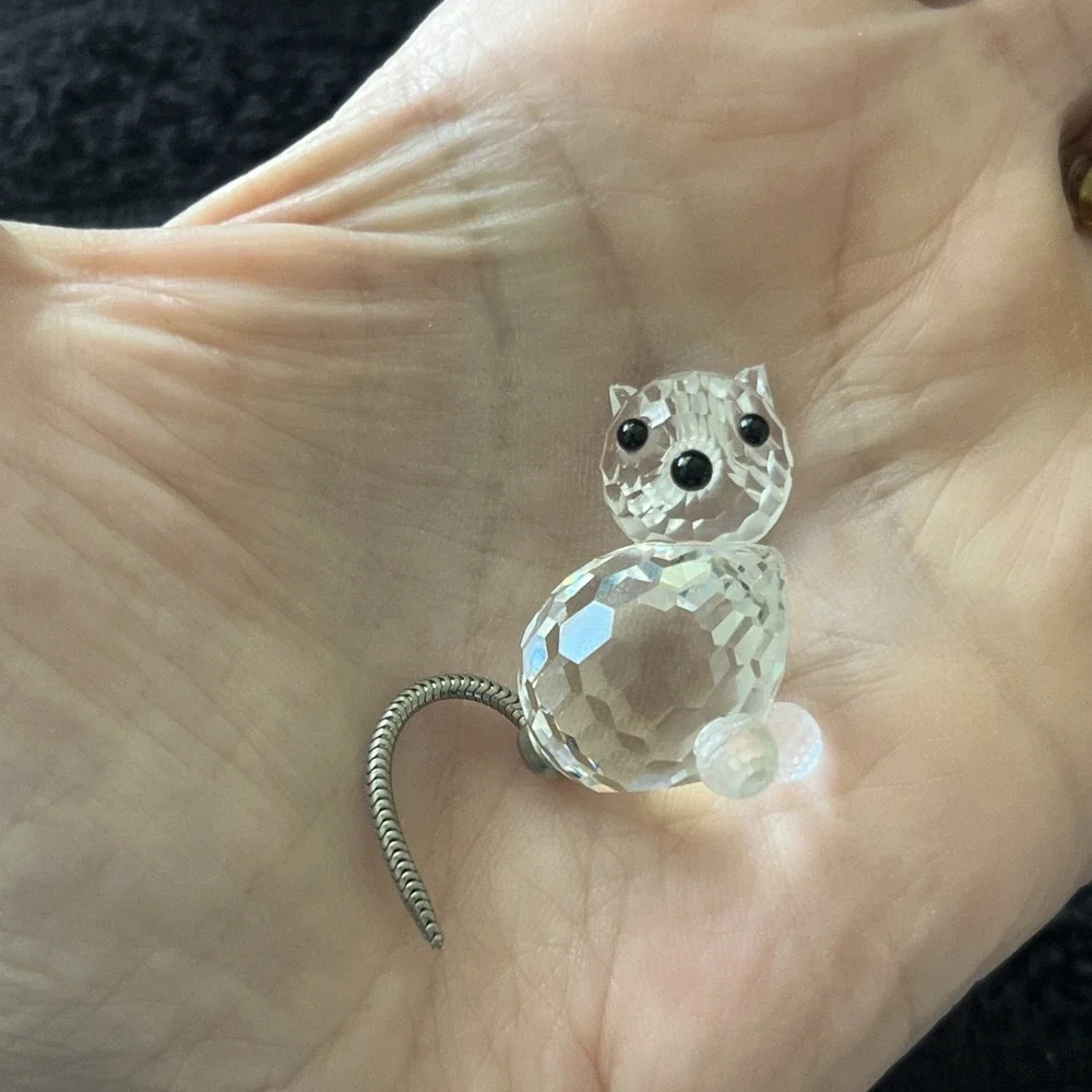 Swarovski crystal cat