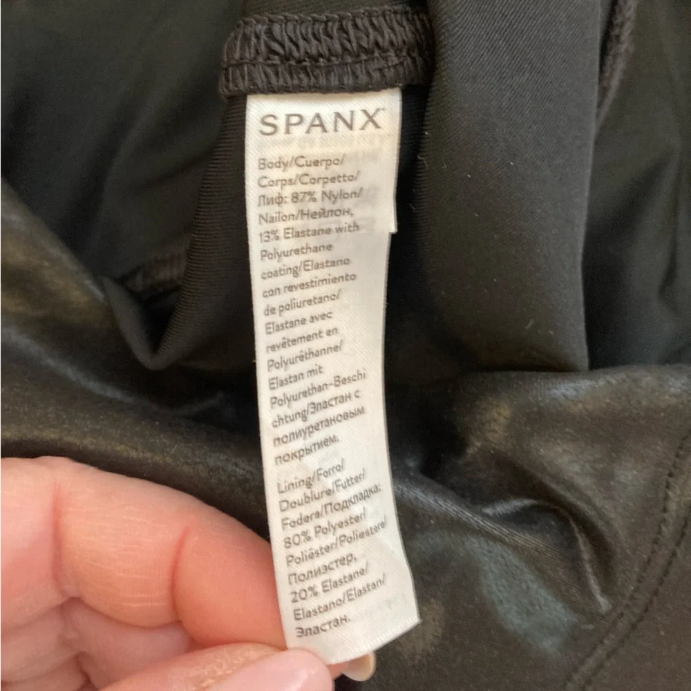 SPANX black faux