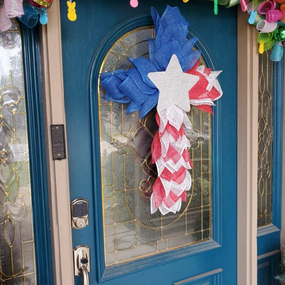 American Flag Cross Wreath