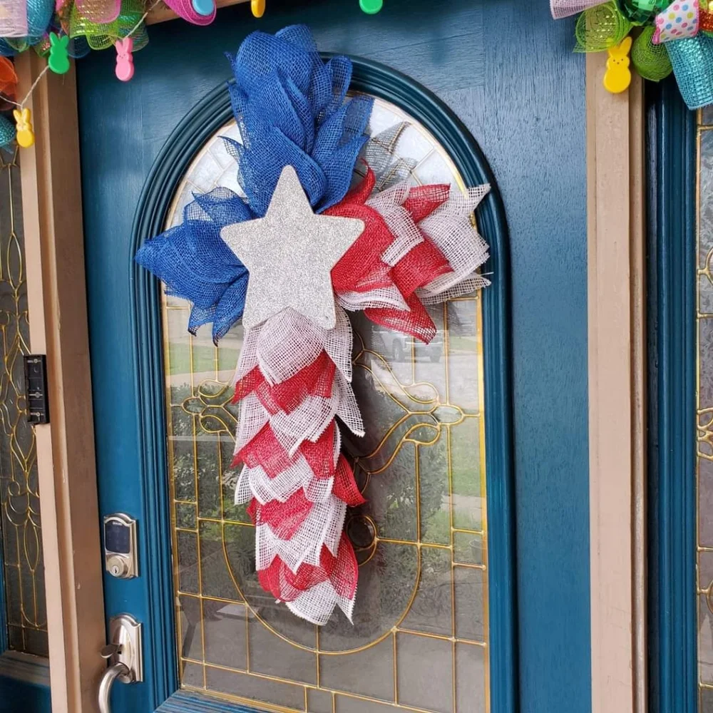 American Flag Cross Wreath