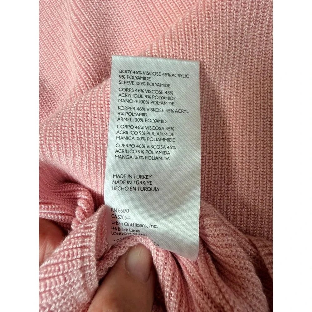 Anthropologie Top Women SP Pink Sweetheart Lace Feminine Romantic Boho Chic Knit