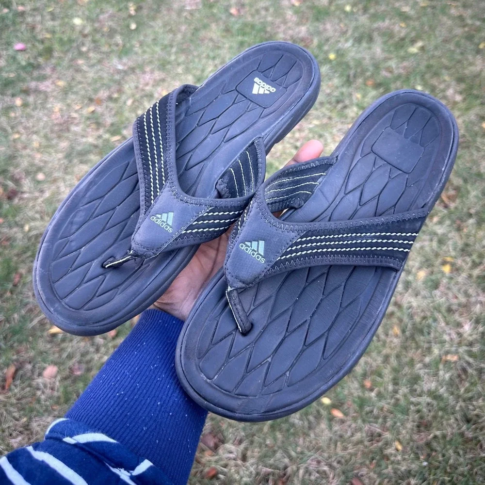 Adidas Raggmo Thong SC Men's Flip Flop Sandals‎ Size 9 Black