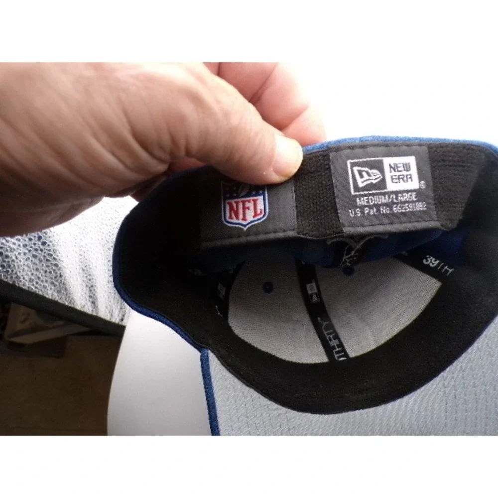 New Era Indianapolis Colts 39THIRTY Stretch Fit Hat Mens Medium Large Royal Blue