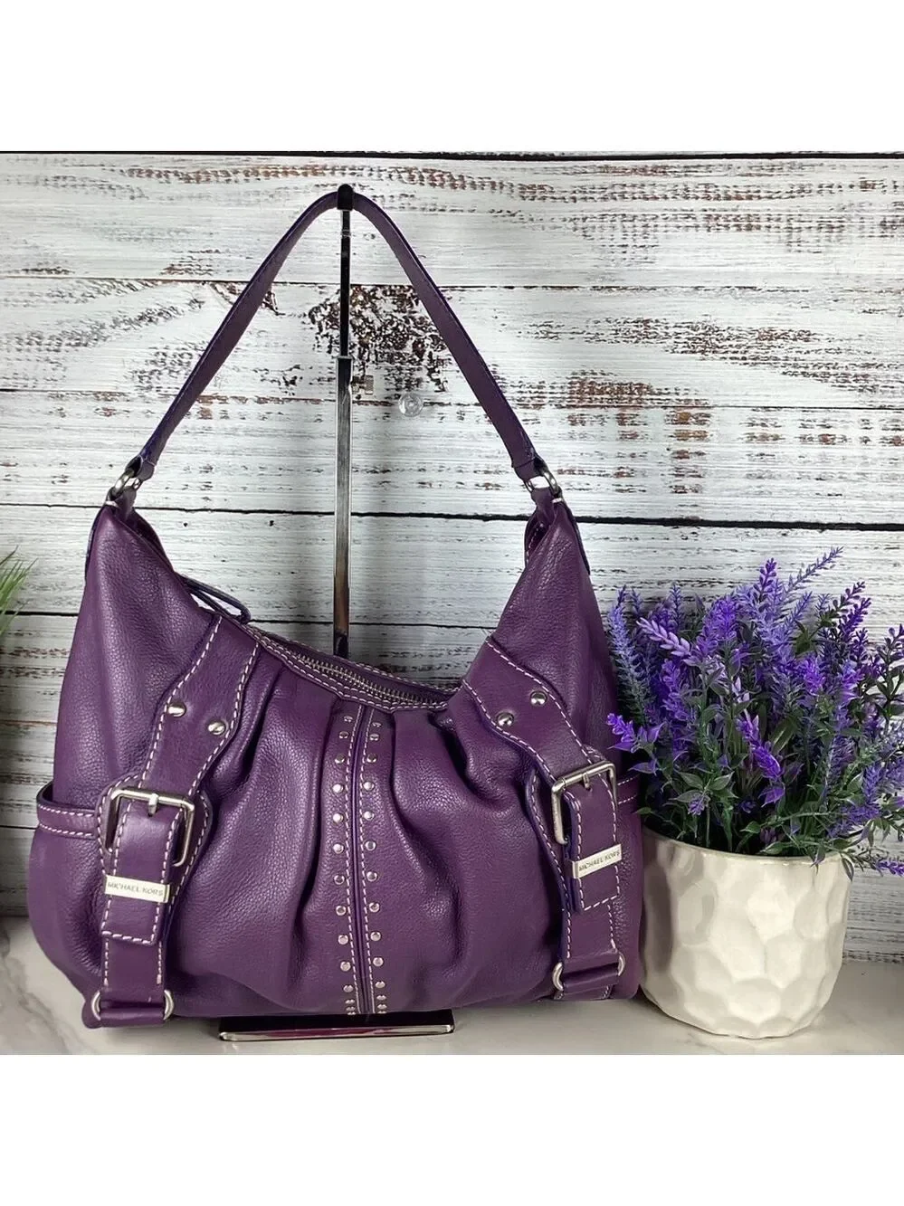 Michael Kors Purple Leather Women's Bag‎