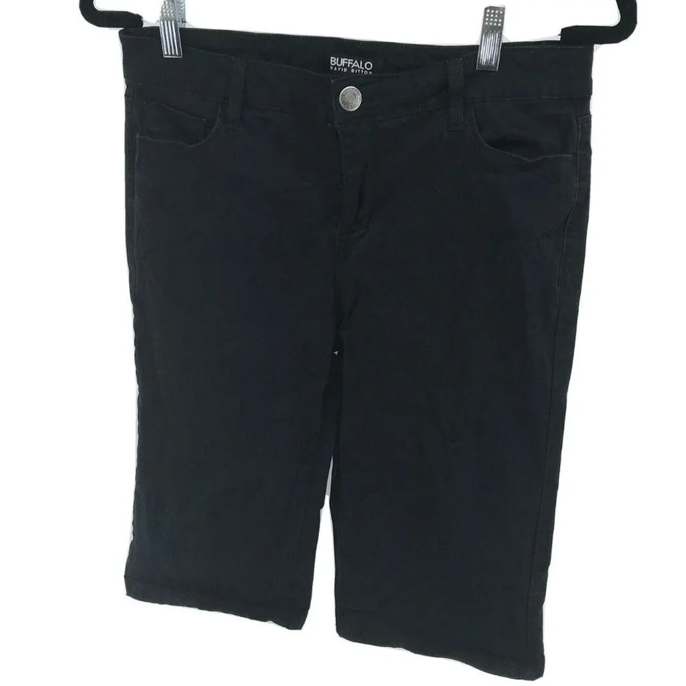 Buffalo David Bitton Womans‎ Black Shorts Size 8