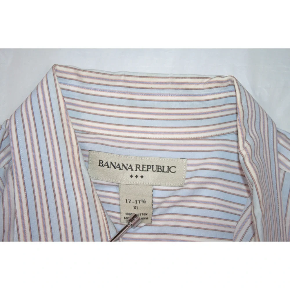 Banana Republic Men's Long‎ Sleeve Button Front Shirt Size XL 17-17 1/2