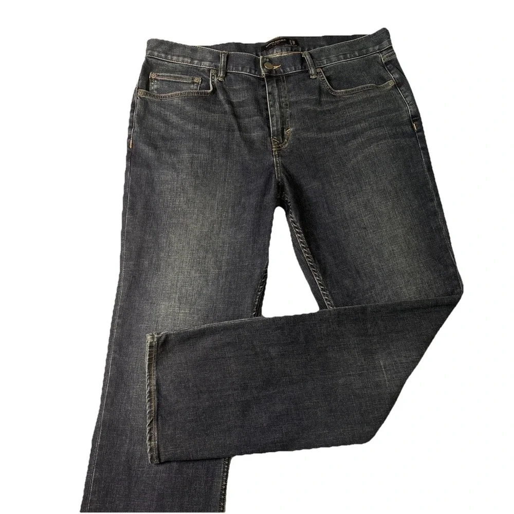 Banana Republic Slim‎ Fit 36x32 Blue Jeans STRETCH Rapid Movement Denim Dark EUC