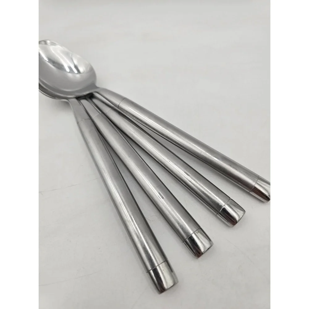 Lot Of 4 Hampton Silversmiths Shangri-la Stainless‎ Tablespoons Shangrila Spoons