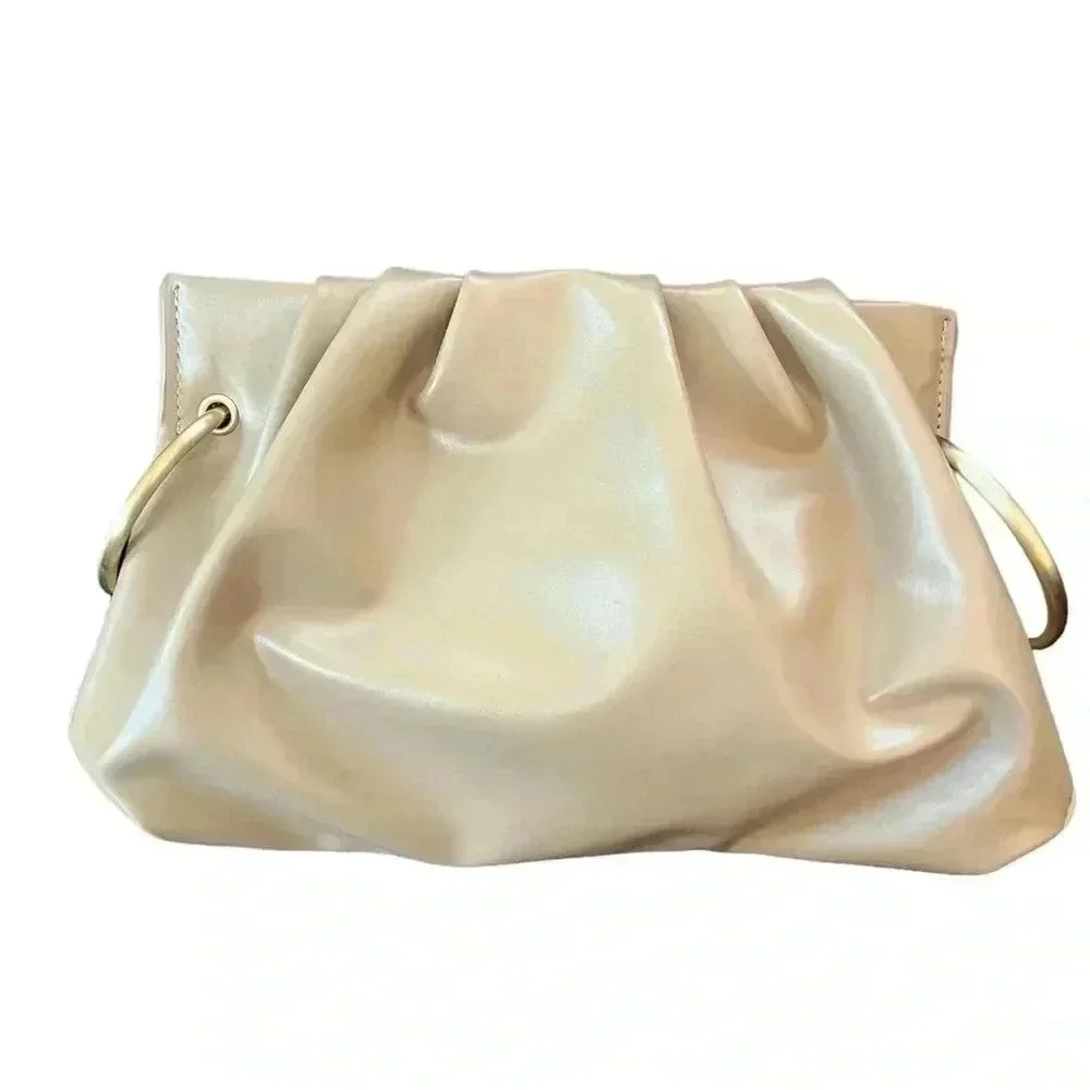 HOUSE OF WANT VEGAN LEATHER‎ CHILL CLUTCH PURSE Tortoise Gold HANDBAG