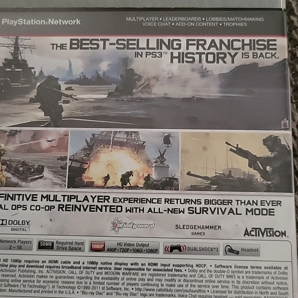 PS 3 GAMES COD MW3 BATTLEFIELD 3 LIMITED EDITION Video Games