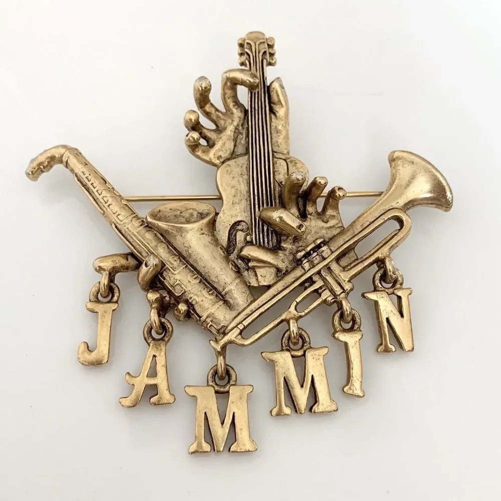 Vintage Jammin Musical Jazz Brooch