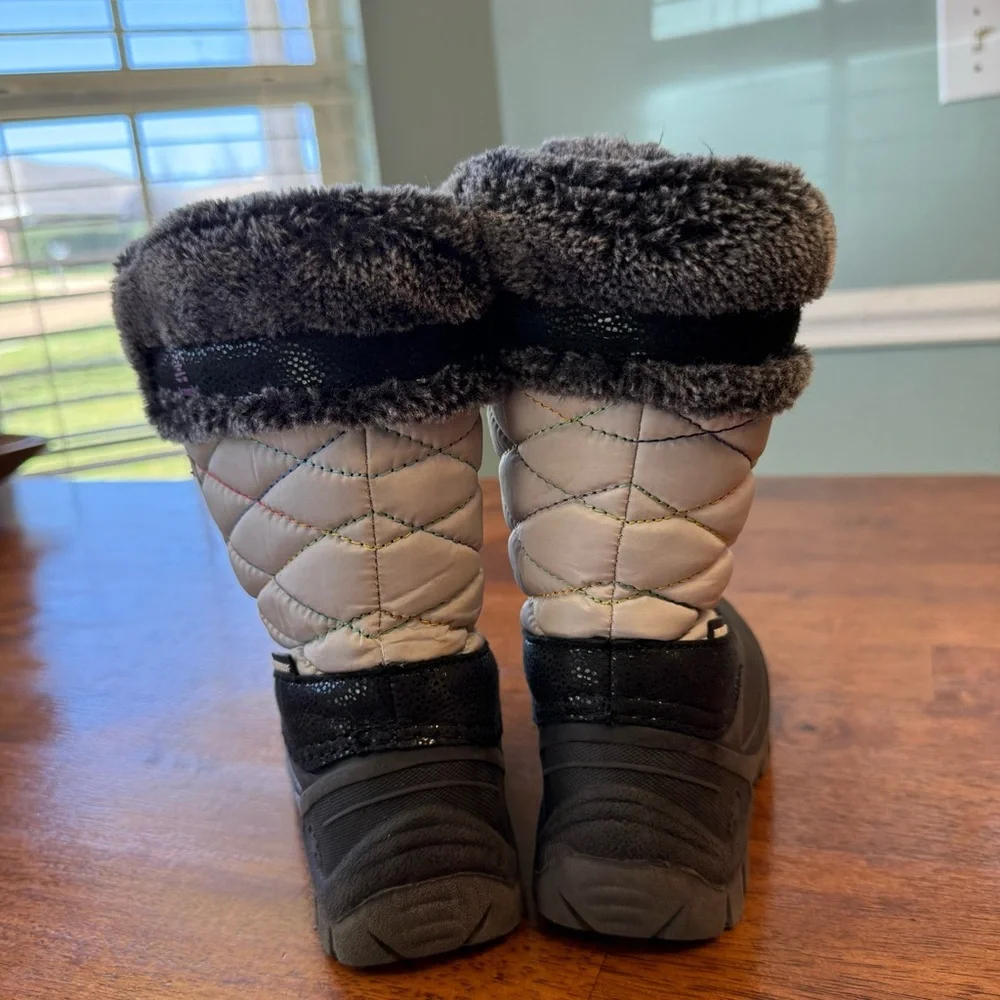 Kamik Kids Star 3 Winter Snow Boots Grey Purple Waterproof Insulated size 12
