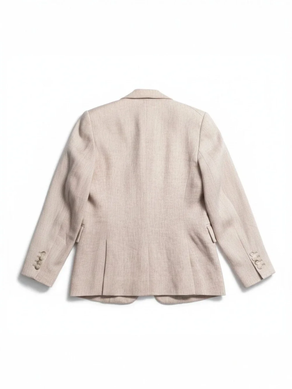 Veronica Beard Beige Linen Blend Tailored Blazer Jacket Size 6 Made in USA