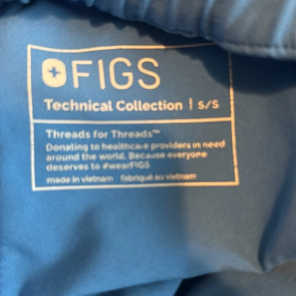 FIGS Cairo Cargo Scrub Pants Men’s Small Short Blue EUC Nurse Healthcare