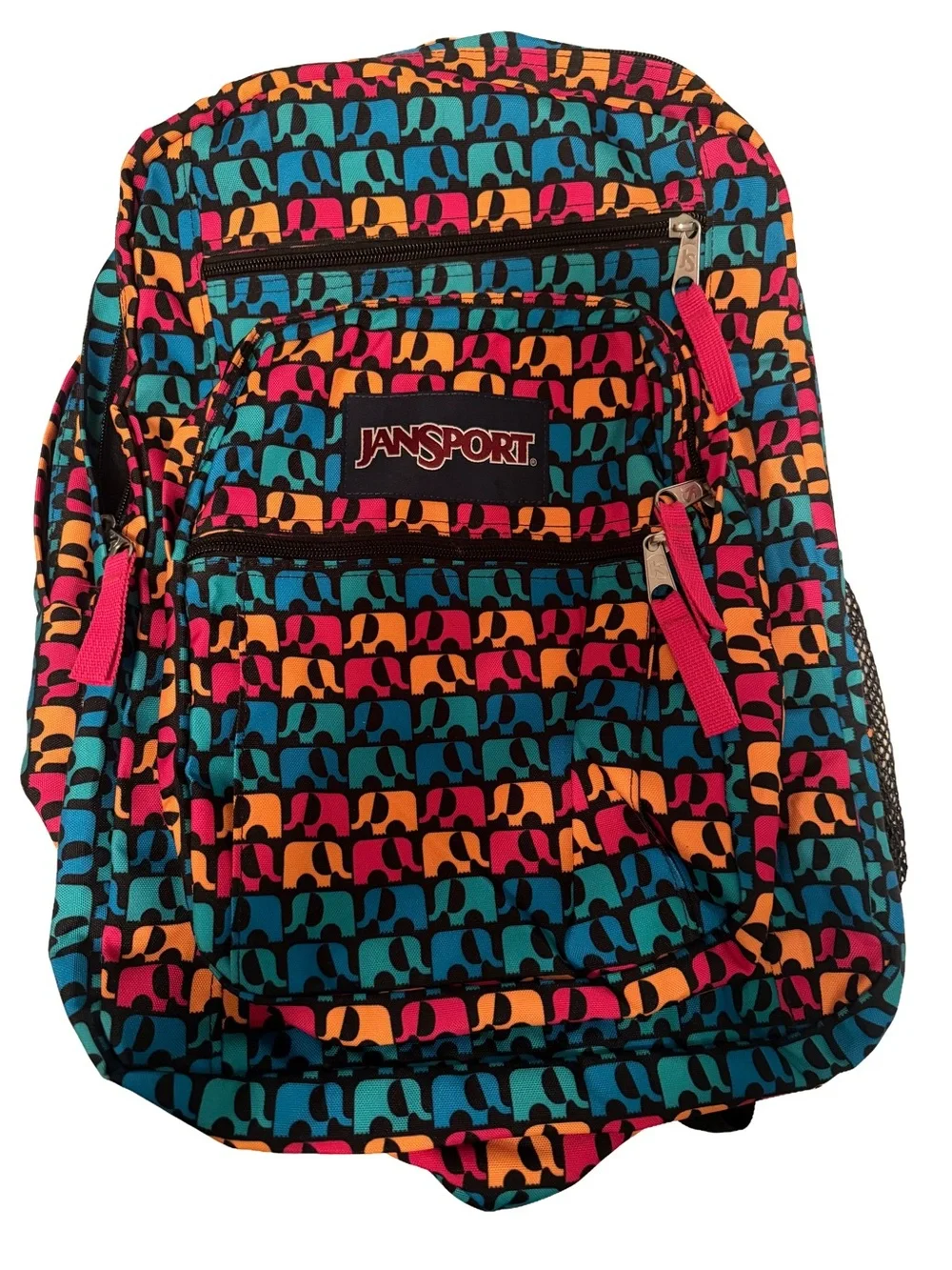Jansport SuperBreak Black Ele Fancy Backpack