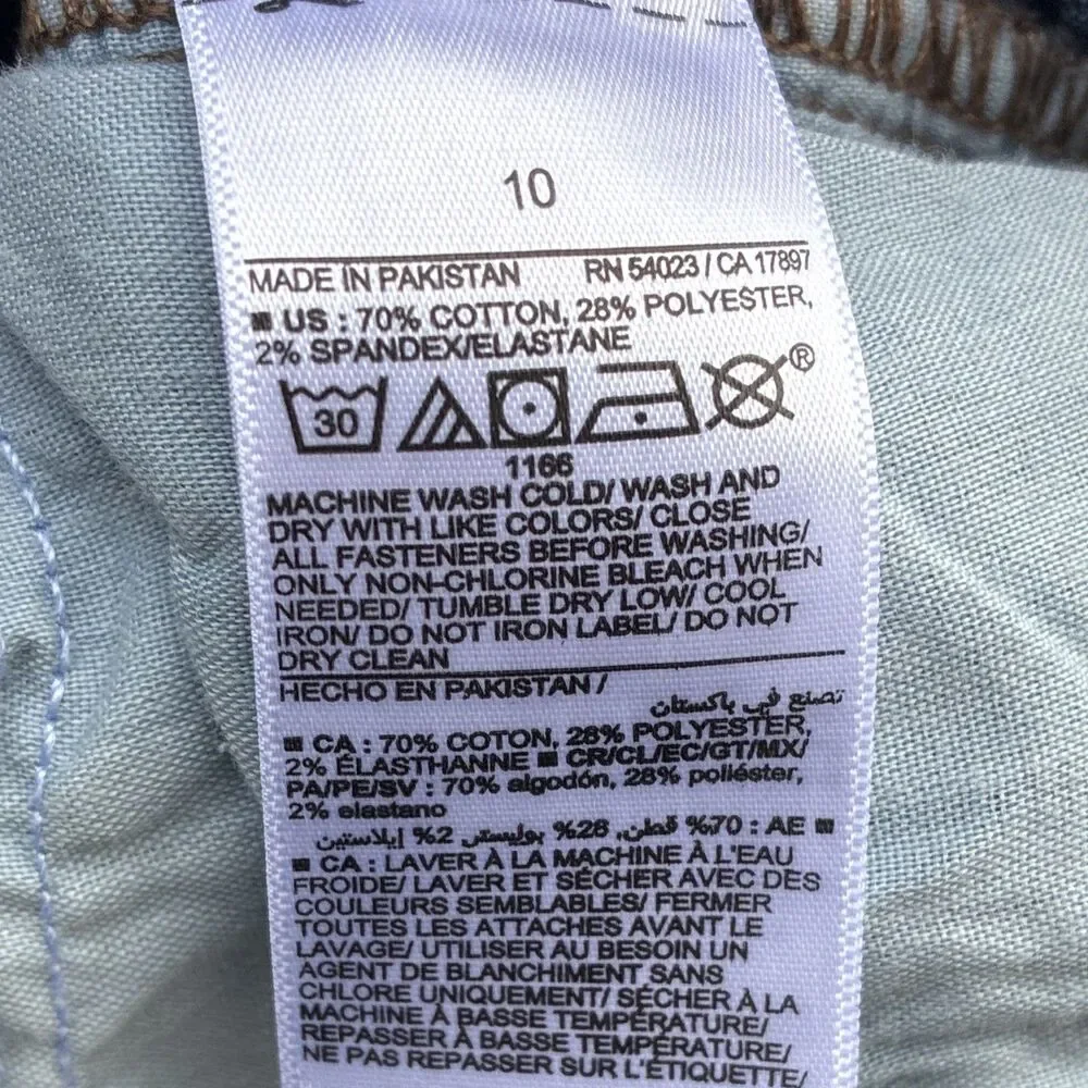 Old Navy Rockstar Girls Mid-Rise Super Skinny Skinny Blue Jeans Size 10