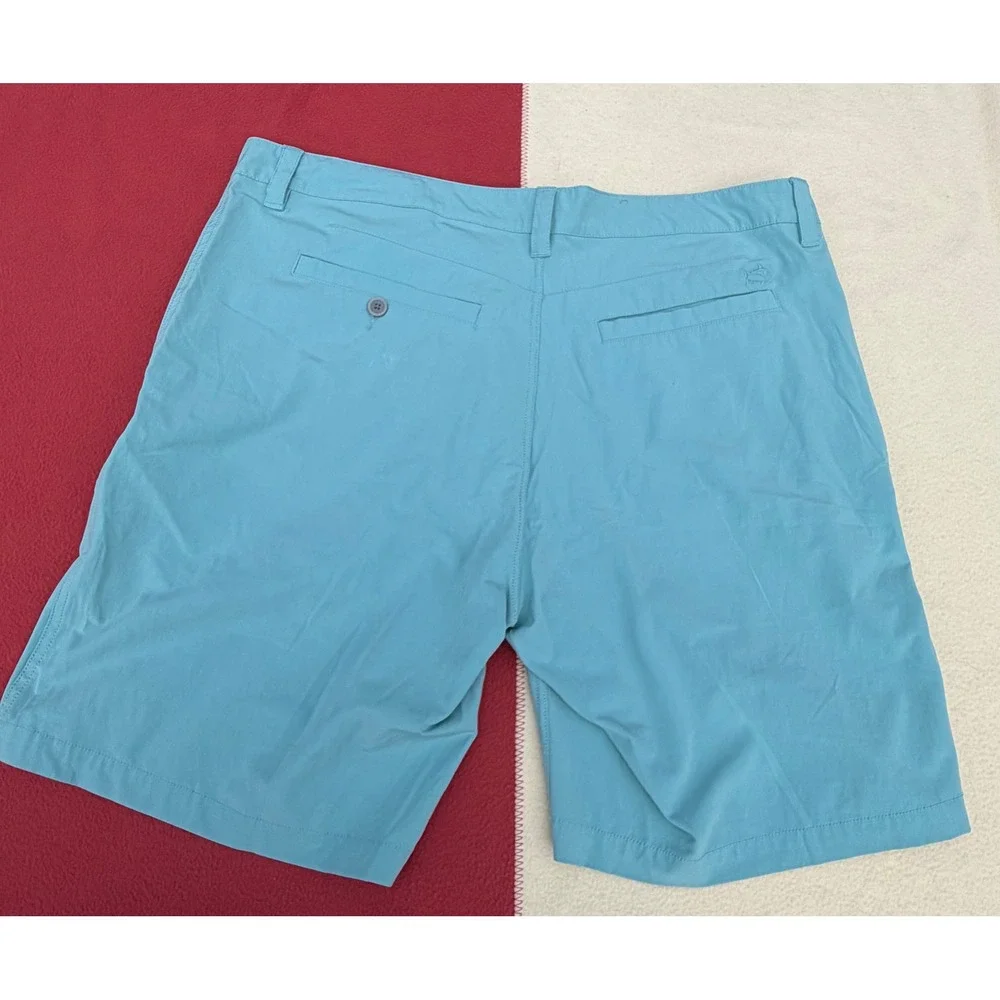 Southern Tide Mens Performance Shorts Light Blue W38 Cotton Blend Stretch Golf