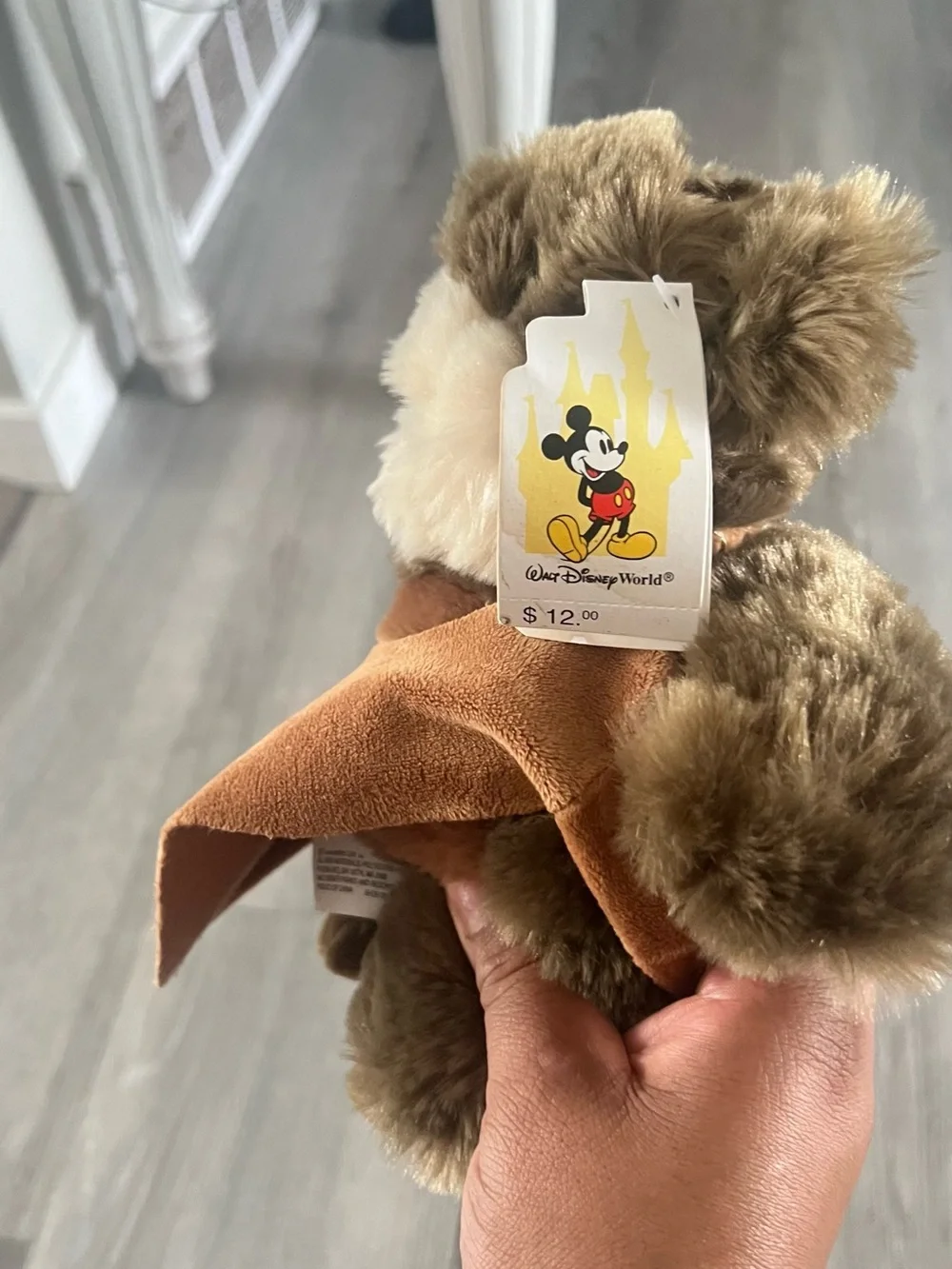 Disney Brown Plush Bear with Tan Bib - Kids Accessories