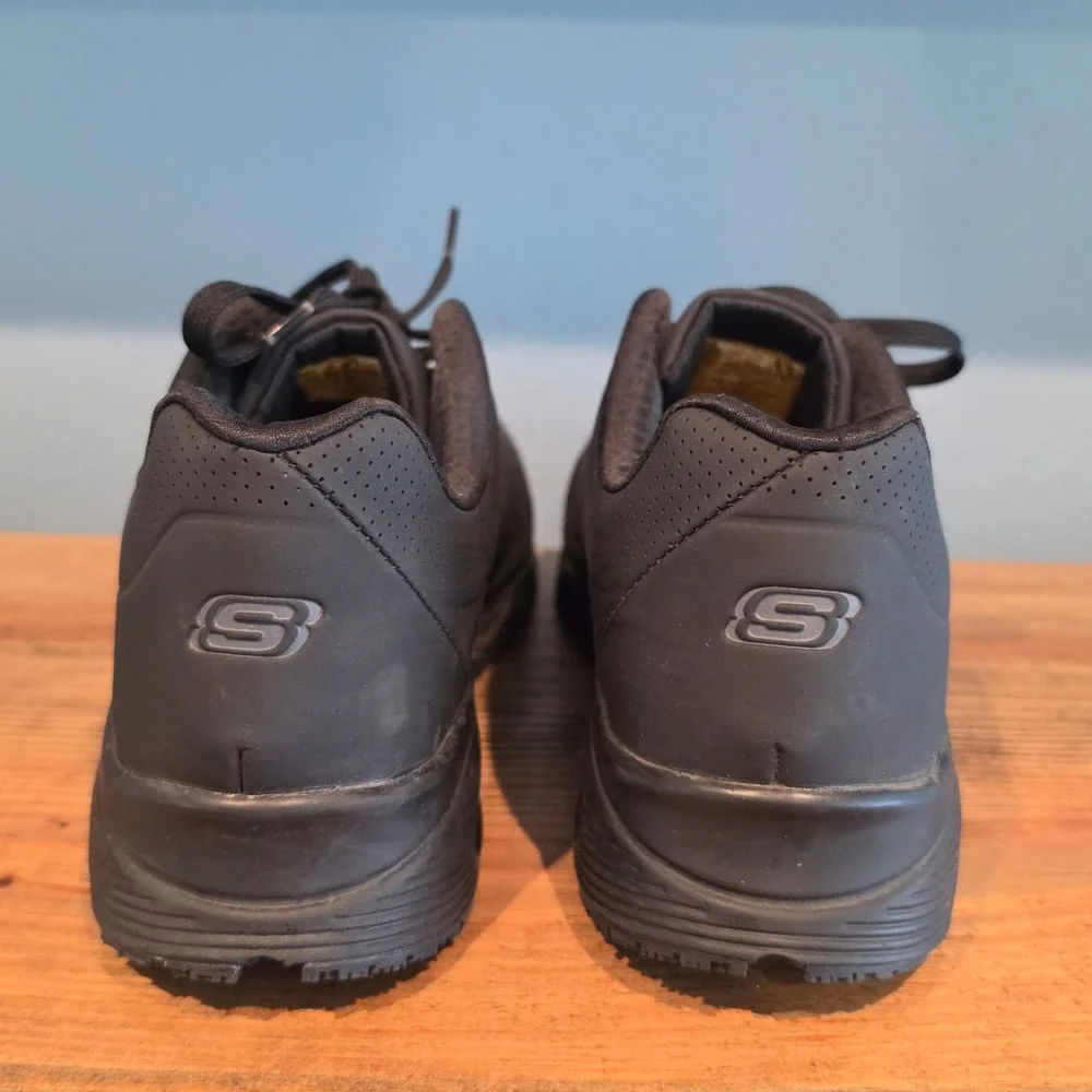 Skechers Mens Work Uno Doltin Composite Toe Slip Resistant Black Sneakers 11.5
